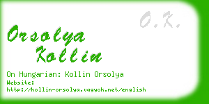 orsolya kollin business card